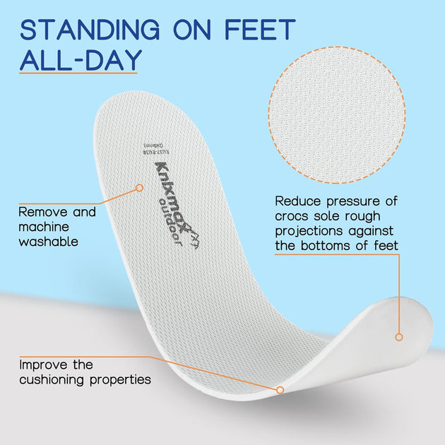 2 Pair Men Women Comfort Shoe Insoles for Crocs Clogs Garden Shoes Wor ...